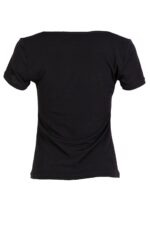 Трикотажна дамска блуза с къс ръкав и гръцко деколте - Image 2