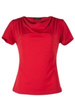 Трикотажна дамска блуза с къс ръкав и „гръцко” деколте - Image 8