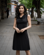 Трикотажна рокля без ръкави