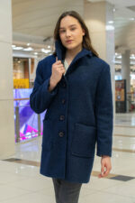 Дамско палто от букле с два външни джоба - Image 4