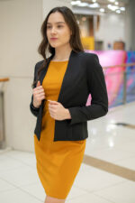 Ретро рокля с джобове и с трапецовиден силует - Image 6