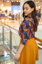 Дамска рокля с лодка деколте и А-образен силует - Image 6