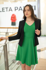 Дамска рокля с лодка деколте и А-образен силует - Image 6