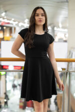 Дамска рокля с лодка деколте и А-образен силует - Image 4