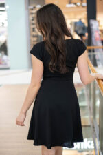 Дамска рокля с лодка деколте и А-образен силует - Image 5