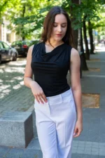 Ленен панталон с широк крачол - Image 6