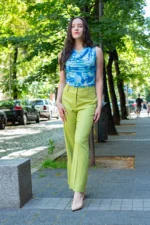 Ленен панталон с широк крачол - Image 2