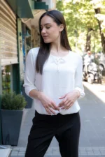 Дамска туника с 3/4 ръкав и ластик на ръкава - Image 11