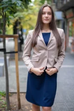 Ретро рокля с джобове и с трапецовиден силует - Image 6