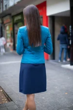 Ретро рокля с джобове и с трапецовиден силует - Image 4