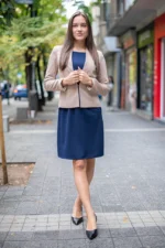 Ретро рокля с джобове и с трапецовиден силует - Image 8