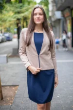 Ретро рокля с джобове и с трапецовиден силует - Image 9