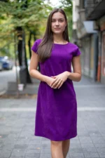 Ретро рокля с джобове и с трапецовиден силует