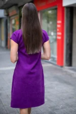 Ретро рокля с джобове и с трапецовиден силует - Image 3