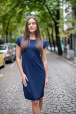 Ретро рокля с джобове и с трапецовиден силует - Image 12