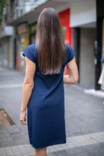 Ретро рокля с джобове и с трапецовиден силует - Image 13