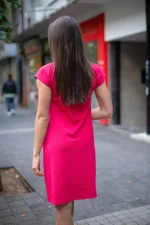 Ретро рокля с джобове и с трапецовиден силует - Image 2