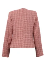 Дамски костюм от сако от плат каре и рокля с къс ръкав - Image 3