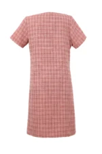 Дамски костюм от сако от плат каре и рокля с къс ръкав - Image 6