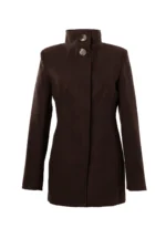 Вталено дамско палто, със столче яка и скрито закопчаване - Image 3