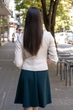 Дамска рокля с лодка деколте и А-образен силует - Image 5