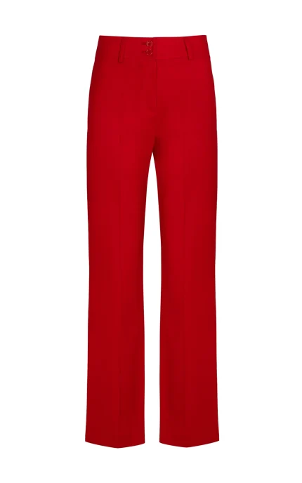 Дамски ленен панталон 364-8 червено – преден изглед | Aleta Parizi