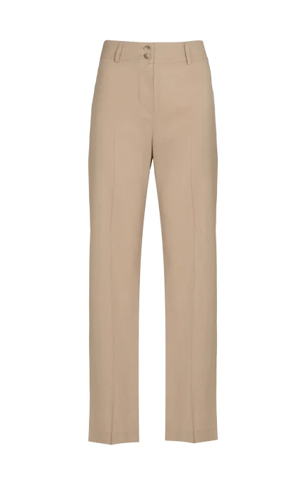 Дамски ленен панталон 364-9 светло бежово – преден изглед | Aleta Parizi