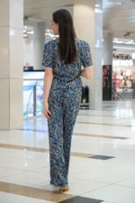 Широк дамски панталон с ластик - Image 5