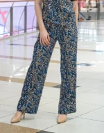 Широк дамски панталон с ластик