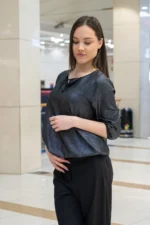Дамска туника с 3/4 ръкав и ластик на ръкава - Image 3