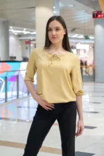 Дамска туника с 3/4 ръкав и ластик на ръкава