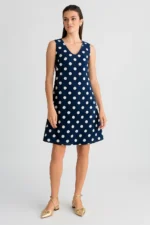 Дамска рокля с V-образно деколте - Image 2