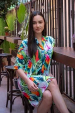 Дамска рокля със свободен силует - Image 3