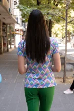 Трикотажна блуза с гръцко деколте - Image 4