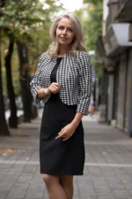 Дамски костюм от рокля и болеро с 7/8 ръкав - Image 4