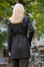 Вталено палто с подвижен колан - Image 4