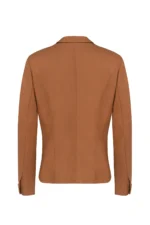 Класическо вталено сако с едно копче, цвят камел - Image 2