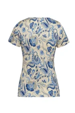 Трикотажна дамска блуза с къс ръкав и „гръцко” деколте - Image 2