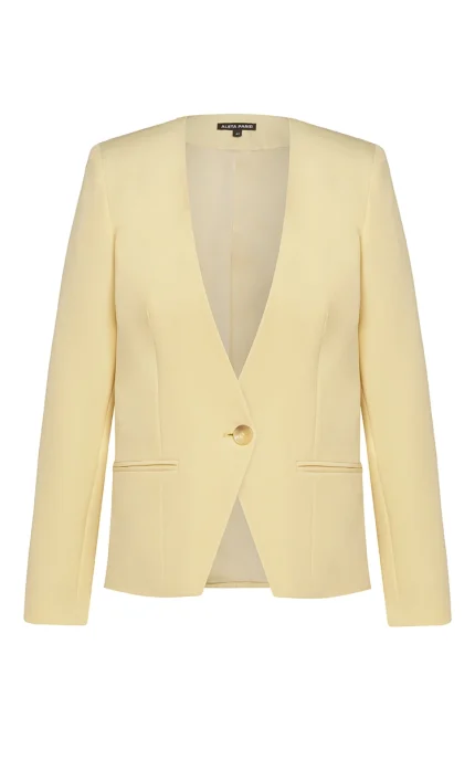 Дамско сако в жълт цвят