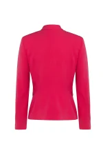 Дамско сако с едно копче, цвят корал - Image 3