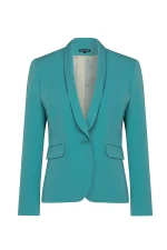Дамско вталено сако с едно копче 188-17 мента – преден изглед | Aleta Parizi