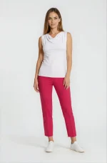 Елегантен дамски панталон в цвят циклама - Image 4