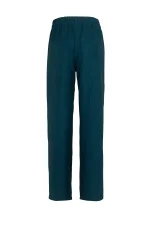 Широк дамски панталон с ластик в тъмнозелен цвят - Image 2
