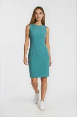 Вталена дамска рокля, цвят мента - Image 4