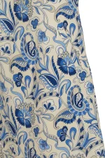 Дамска рокля в тъмносиньо – трапецовиден силует и джобове - Image 2