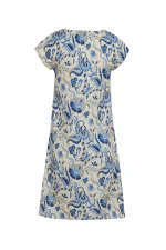 Дамска рокля в тъмносиньо – трапецовиден силует и джобове - Image 3